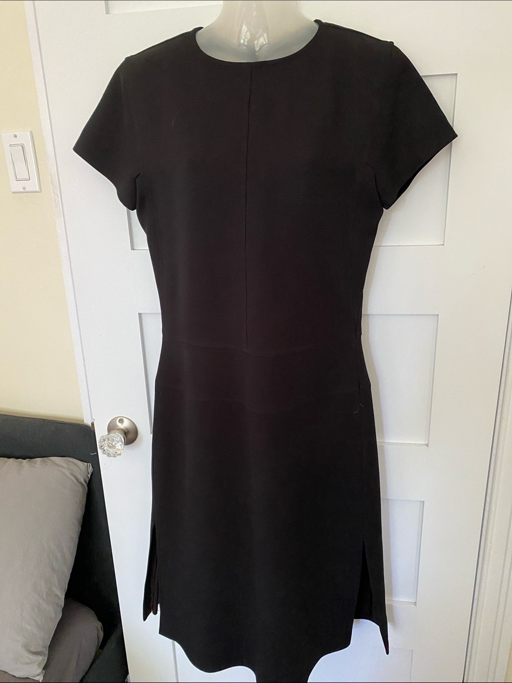 Authentic Courreges Paris France 1970’s Black Wool Dress